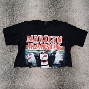 Marilyn Manson Crop Tee Women's Small